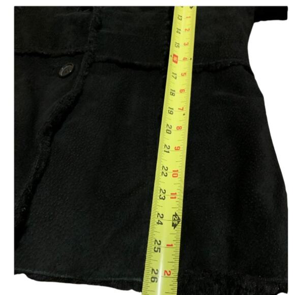 Giacca Black Vintage Suede Fur Coat Size Medium - Picture 4 of 8